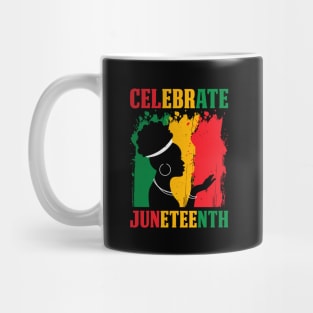 African Black Girl Toddler Girls Kids Celebrate Juneteenth Mug